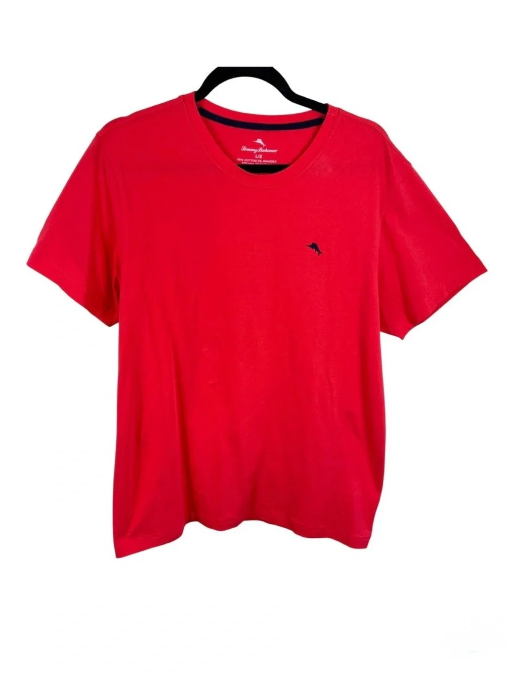 Tommy Bahama Mens Coral Short Sleeve Crew Neck Marlin‎ Logo Cotton T-Shirt Large